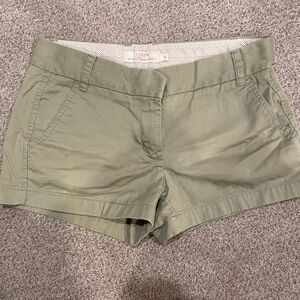 J Crew sage green chino shorts